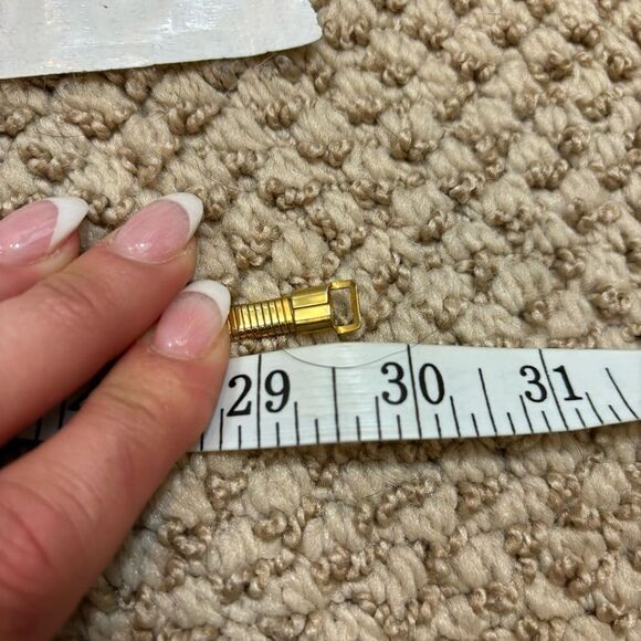 Ladies Vinatge Gold Stretch Serpentine Belt with Gold Buckle 25-30” - Picture 10 of 13